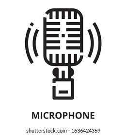 Microphone icon for website, application, printing, document, poster design, etc.