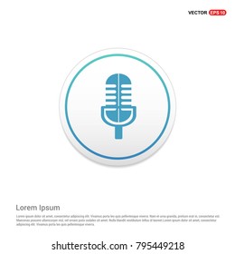 Microphone Icon White Background icon template