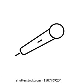 Microphone icon with a white background. Vector illustration of eps 10