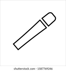 Microphone icon with a white background. Vector illustration of eps 10