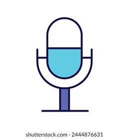 microphone icon with white background vector stock illustration
