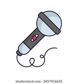 microphone icon with white background vector stock illustration
