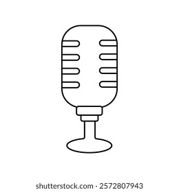 microphone icon with white background vector stock illustration