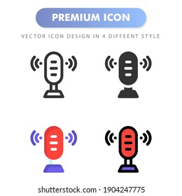 icono de micrófono para el diseño de su sitio web, logotipo, aplicación, interfaz de usuario. Ilustración gráfica vectorial y trazo editable. diseño de icono EPS 10.