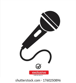 Microphone icon.Flat design style vector illustration for graphic and web design.