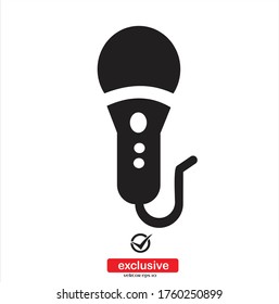 Microphone icon.Flat design style vector illustration for graphic and web design.