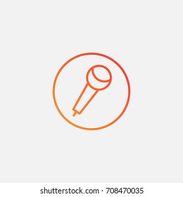 Microphone icon.gradient illustration isolated vector sign symbol