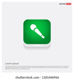 Microphone iconGreen Web Button - Free vector icon