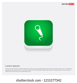 Microphone iconGreen Web Button - Free vector icon