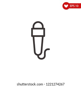 Microphone icon-karaoke, mic vector icon, simple linear symbol