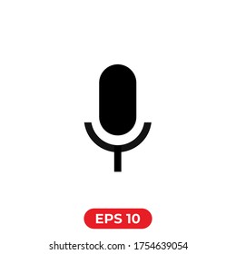 Icono de micrófono.Símbolo de micrófono para plataformas web y móviles.