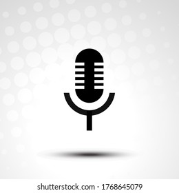 Microphone icon.Microphone symbol for web and mobile platforms.