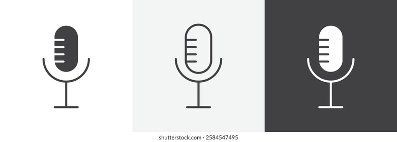 Microphone icons graphics pack vectors.