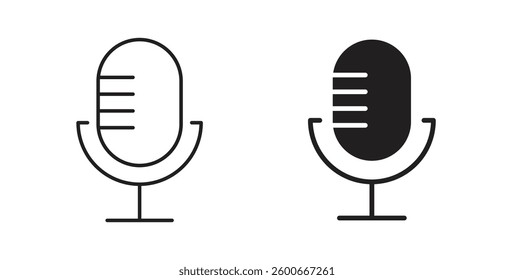 Microphone icons graphics set vectors