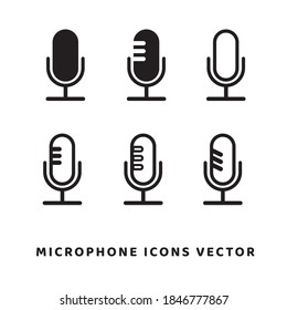 Mikrofon-Symbole für Logo-Vektorset