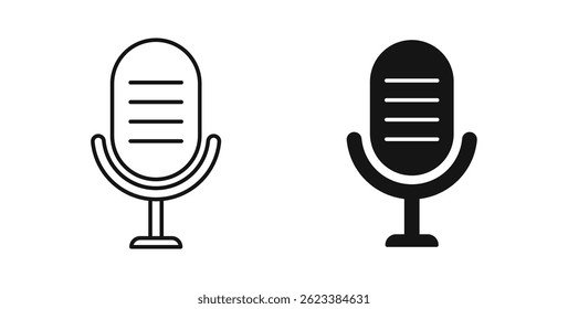 Microphone icons on white background for web