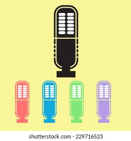 microphone icons with pastel set