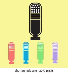 microphone icons with pastel set