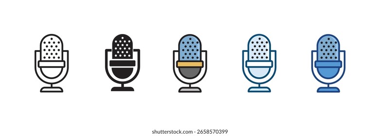 Microphone Icons - Retro Audio Collection