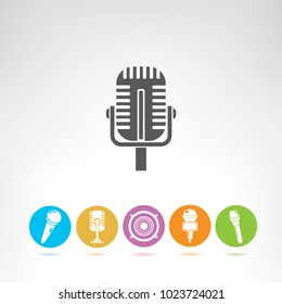 microphone icons set