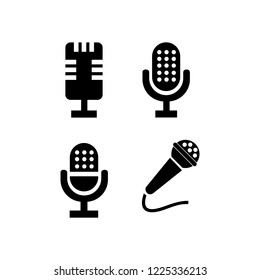 Microphone icons set