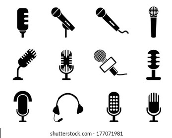 microphone icons set