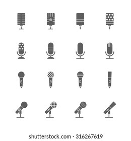 microphone icons set