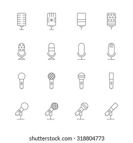 microphone icons set