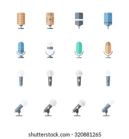 microphone icons set
