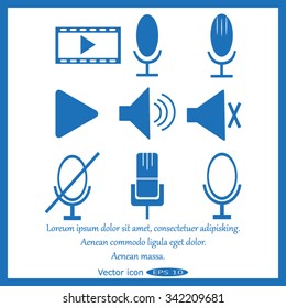 microphone icons set