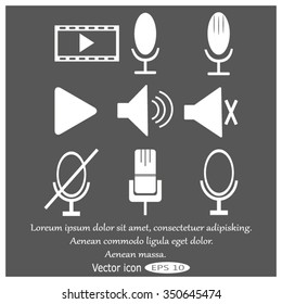 microphone icons set