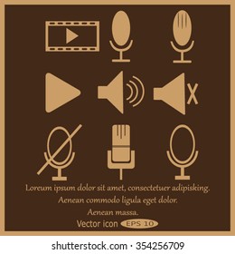 microphone icons set