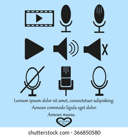 microphone icons set