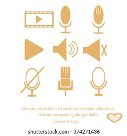 microphone icons set