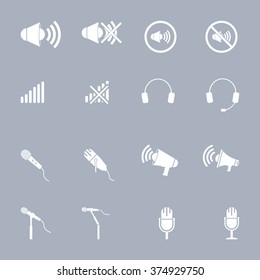microphone icons set