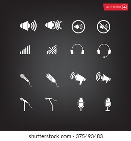 microphone icons set