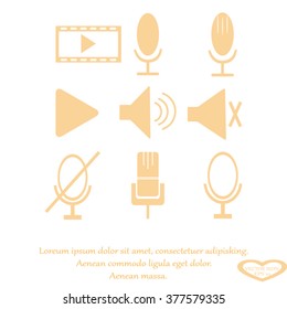 microphone icons set