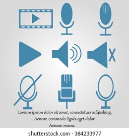 microphone icons set
