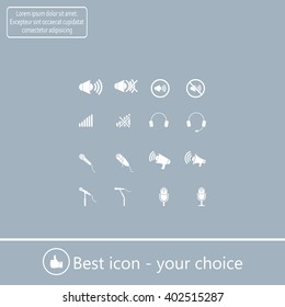 microphone icons set