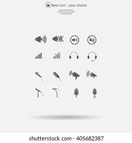 microphone icons set