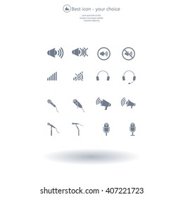 microphone icons set
