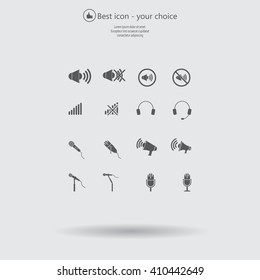 microphone icons set