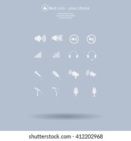 microphone icons set
