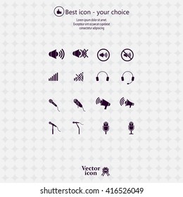 microphone icons set