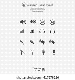 microphone icons set