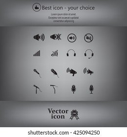 microphone icons set