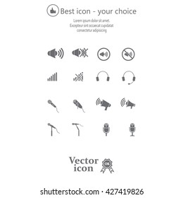 microphone icons set