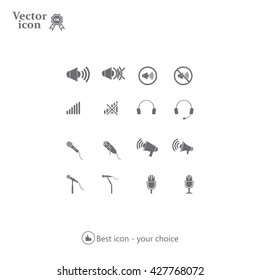 microphone icons set