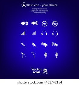 microphone icons set