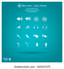 microphone icons set